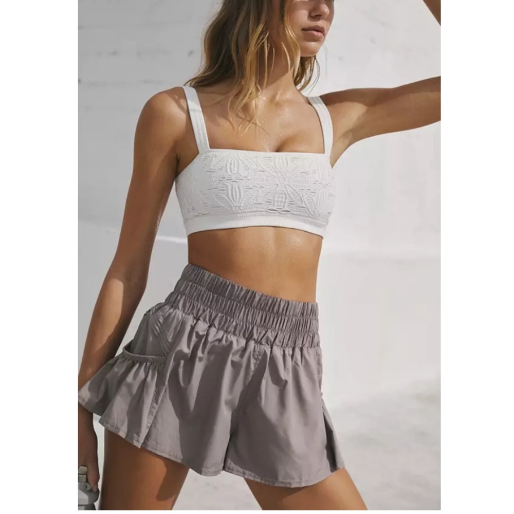 NWOT Free People Movement Shorts Get Your Flirt On Pumice